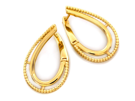 Kolczyki złote duże sztywne