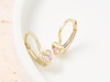 Kolczyki złote delikatne z sercem dla dziewczynki