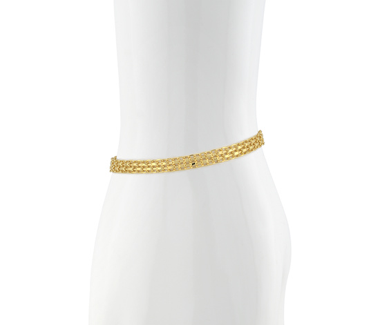 Złota bransoletka 925 Bismarck - 19 cm