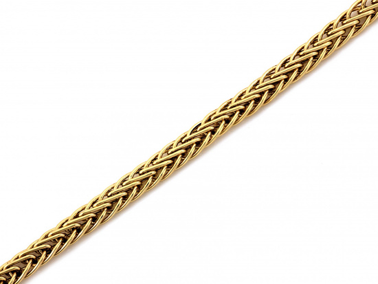 Złota bransoletka gruba przeplatana masywna