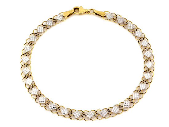 Bransoletka złota z dwóch delikatnych łańcuszków