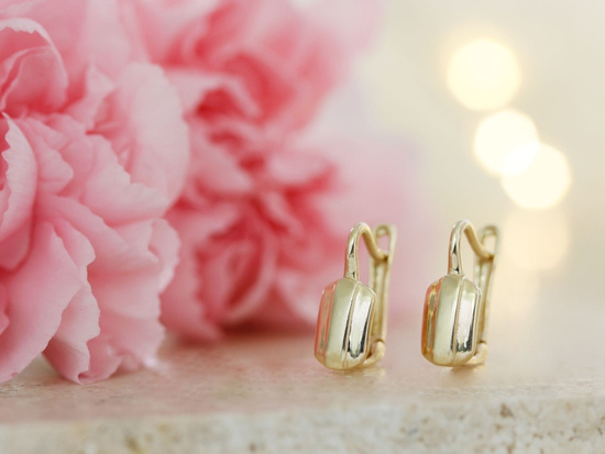 Kolczyki złote angielskie dyskretne eleganckie