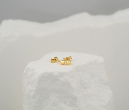 Złote kolczyki 585 - kulki, kuleczki