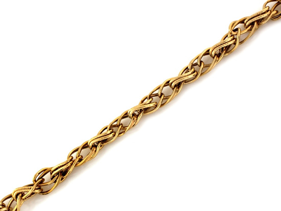 Bransoletka złota z dużych przeplatanych ogniw