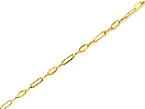 Złota bransoletka z dużych owalnych ogniw