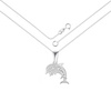 Zestaw srebrny 925 naszyjnik z kolczykami - delfinki