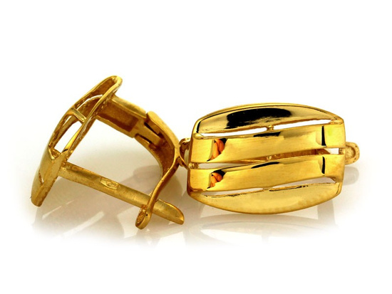Złote kolczyki z żółtego złota
