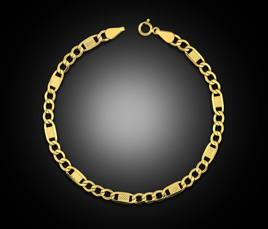 Złota bransoletka 585 figaro 