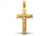 Krzyżyk złoty wisiorek zawieszka z Jezusem