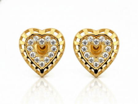 Kolczyki na sztyfcie serduszka