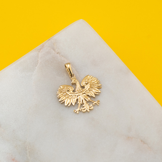 Złota zawieszka 585 patriotyczna - orzeł z koroną