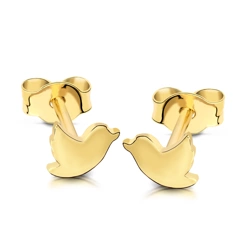 Złote kolczyki 585 - ptaszki