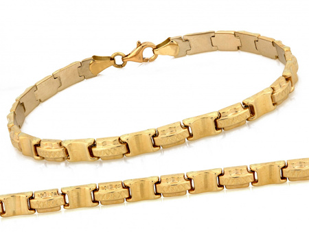 Bransoletka złota z ruchomych prostokątnych elementów