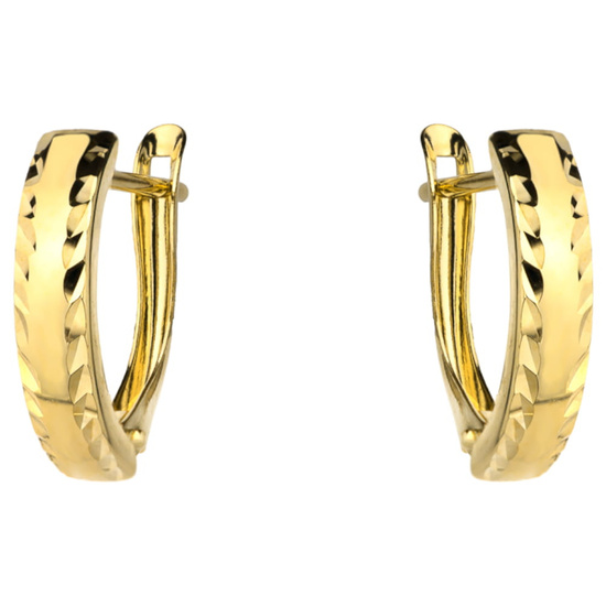 Złote kolczyki 585 diamentowane - klasyczne