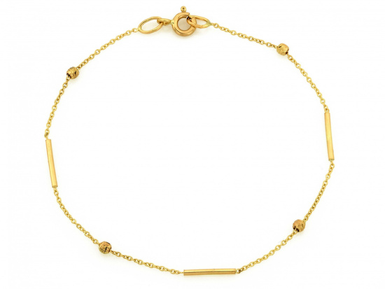 Bransoletka złota delikatna z kulkami