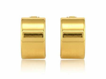 Złote kolczyki na angielskim zapięciu
