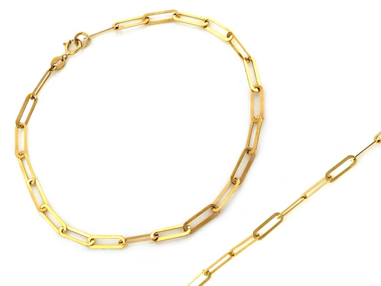 Bransoletka złota duże ogniwa ankier