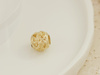 Zawieszka złota ażurowa kulka charms beads do bransoletki