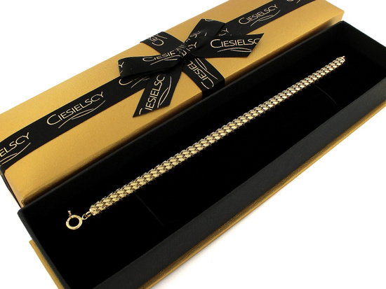 Bransoletka złota giętka elementowa