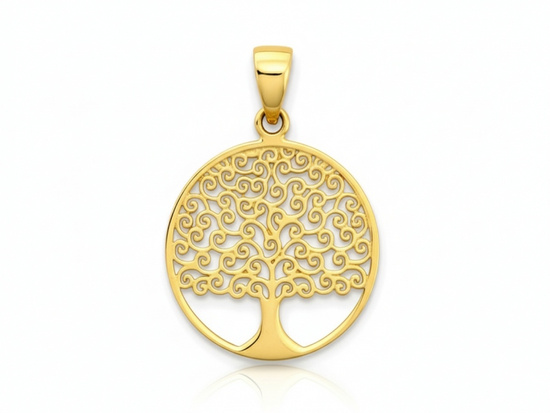Zawieszka złota drzewo szczęścia