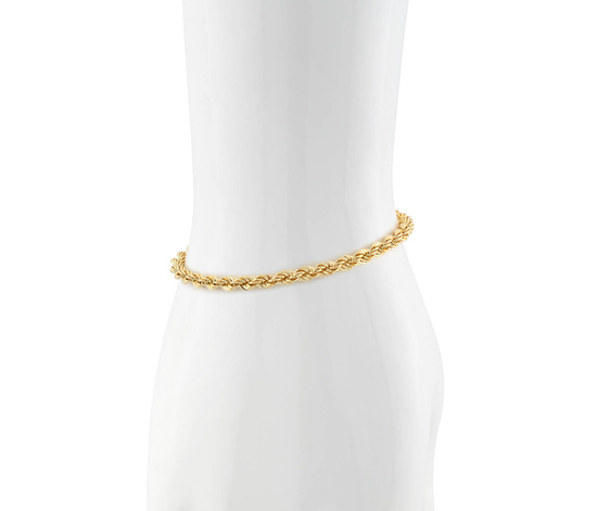 Złota bransoletka 585 kordel korda diamentowana