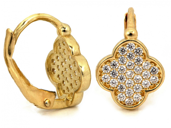 Złote kolczyki angielskie na każdą okazję