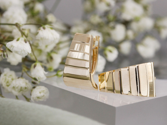 Kolczyki złote diamentowane