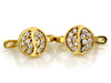 Kolczyki ze złota z cyrkoniami na angielskim zapięciu