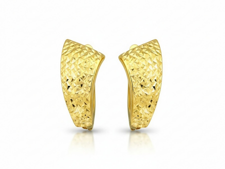 Kolczyki złote diamentowane angielskie zapięcie