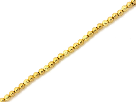 Bransoletka złota z dużych kulek 5mm