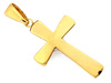 Złoty dwukolorowy krzyżyk zawieszka wisiorek