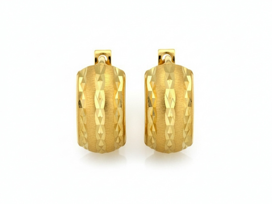 Angielskie kolczyki złote blaszki