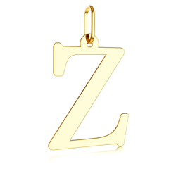 Złota literka Z - zawieszka 585