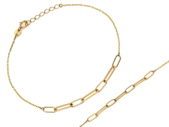 Zlota bransoletka z dużymi ogniwami modna na czasie