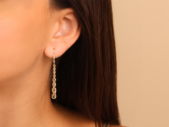 Długie kolczyki łańcuch korda