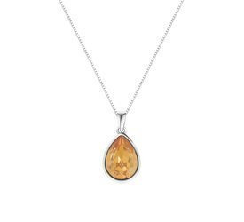 Naszyjnik srebrny 925 Swarovski - owalny