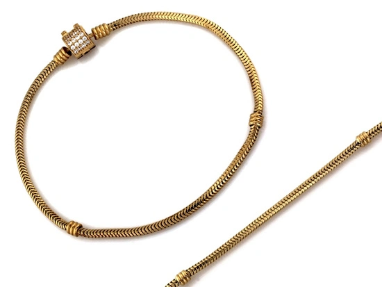 Bransoletka złota linka żmijka baza pod charmsy