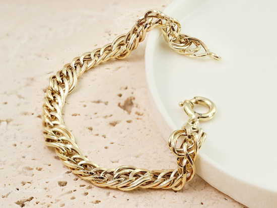 Bransoletka złota efektowna okazała ekskluzywna