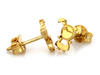 Kolczyki złota dziewczynka na sztyfcie przy uchu
