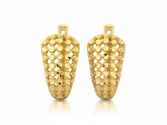 Pierścionek złoty ażurowe blaszki angielskie