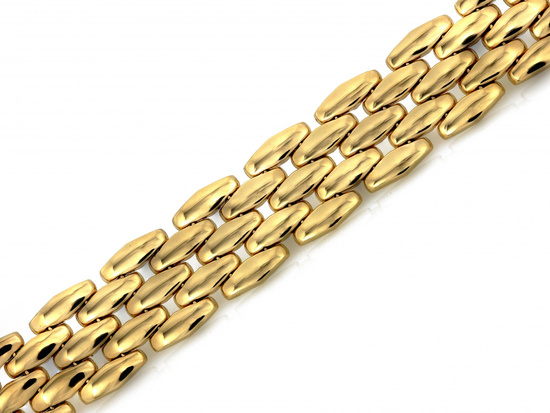 Bransoletka złota szeroka z ruchomych elementów