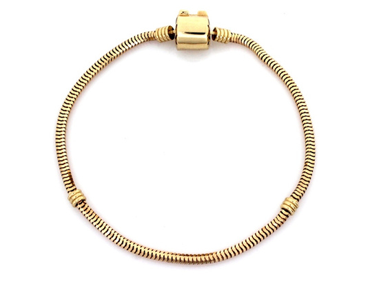 Bransoletka złota linka żmijka baza pod charmsy beads zawieszki