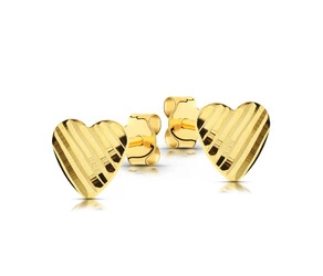 Złote kolczyki 333 - serca