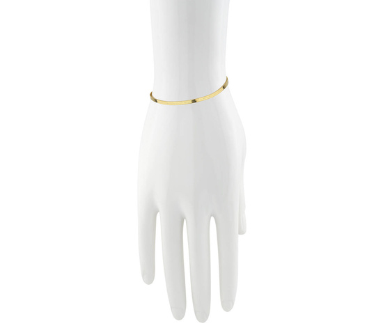 Złota bransoletka 585 elegancka taśma, żmijka