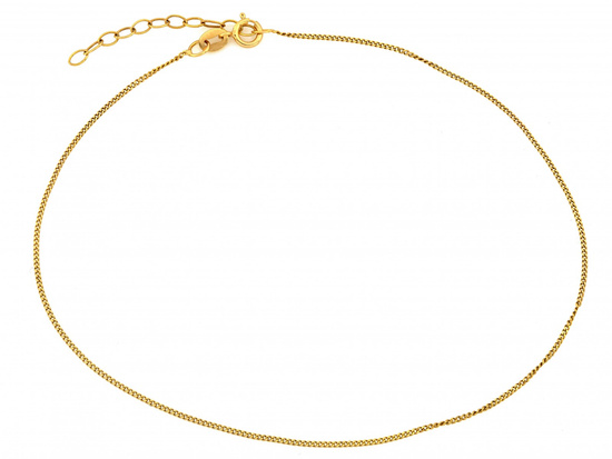 Bransoletka złota delikatny łańcuszek na nogę