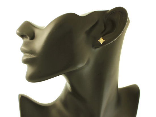 Złote kolczyki na sztyfcie eleganckie błyszczące