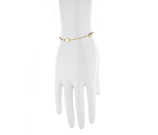 Złota bransoletka 375 łezki z kuleczkami