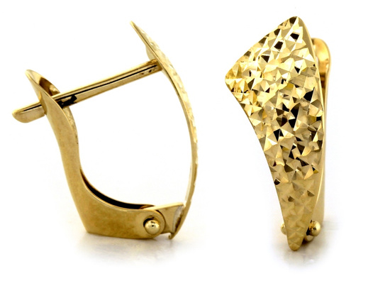 Kolczyki złote angielskie bez kamieni 