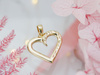 Zawieszka złota serce błyszczące kontur