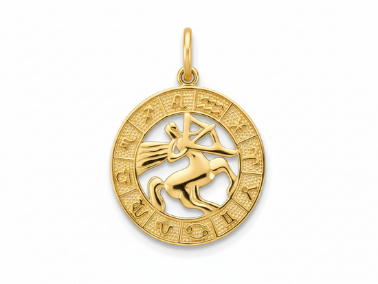 Zawieszka złota Strzelec zodiak